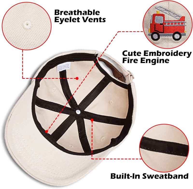 EDCYF Kids Boys Girls Embroidered Baseball Caps Baby Sun hat Toddler Dinosaur Trucker Hats Summer Hats（3-8years - Image 3